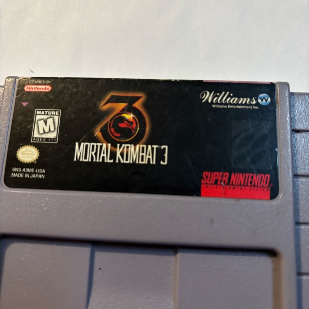 Super Nintendo Mortal Kombat 3 Game Cartridge Tested Working - Picture 3 of 8